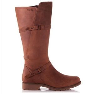 Teva Women’s Tall Leather Riding Boot in Chestnut Brown